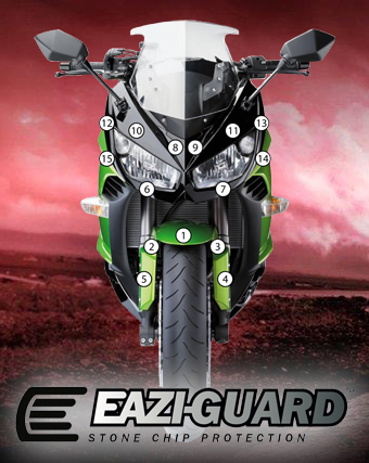 Eazi-Guard Paint Protection Film for Kawasaki Ninja 1000 2011 - 2016, gloss or matte