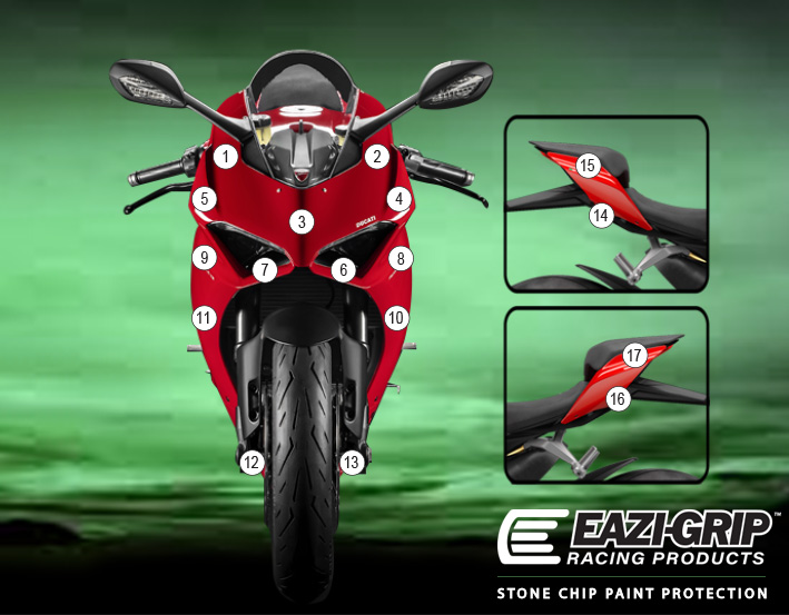Eazi-Guard Paint Protection Film for Ducati Panigale V2, gloss or matte