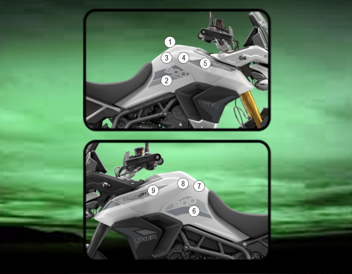Eazi-Guard Tank Protection Film for Triumph Tiger 900 GT 850 Sport, gloss or matte