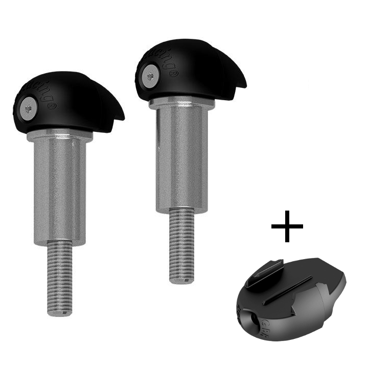 GBRacing Bullet Frame Sliders for Yamaha MT-07 Tracer (Street) YZF-R7 (Race) GoPro™ Camera Mount bundle