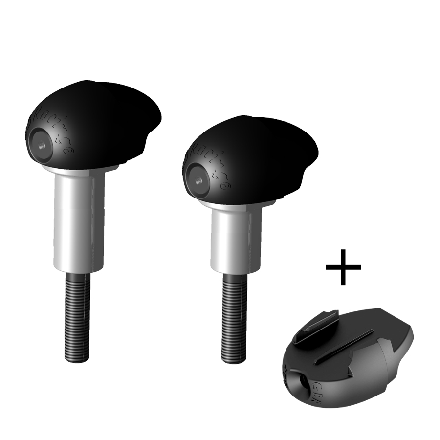 GBRacing Bullet Frame Sliders (Street) for Kawasaki ZX-10R GoPro™ Camera Mount bundle